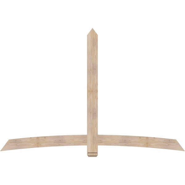 Ekena Millwork Bellingham Smooth Timber Gable Bracket, Douglas Fir, 96"W x 64"H x 1 1/2"D x 5 1/2"F, 16/12 Pitch GBW096X64X0206BEL00SDF - main